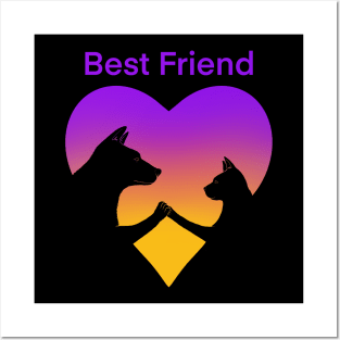 Dog and cat best friend love Posters and Art